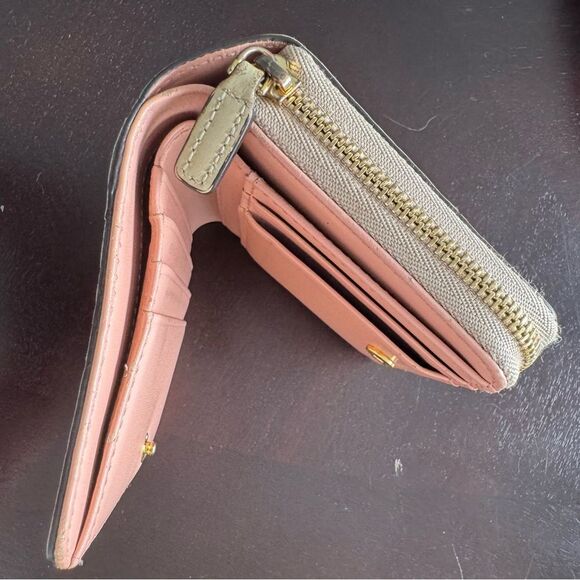 MCM Mini Rabbit Zip Around Wallet in Visetos Beige - Picture 6 of 10